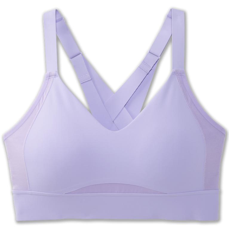 Brooks Drive Interlace Running Bra - Women's - Lavender Purple/Violet Dash (03296-QFYK)